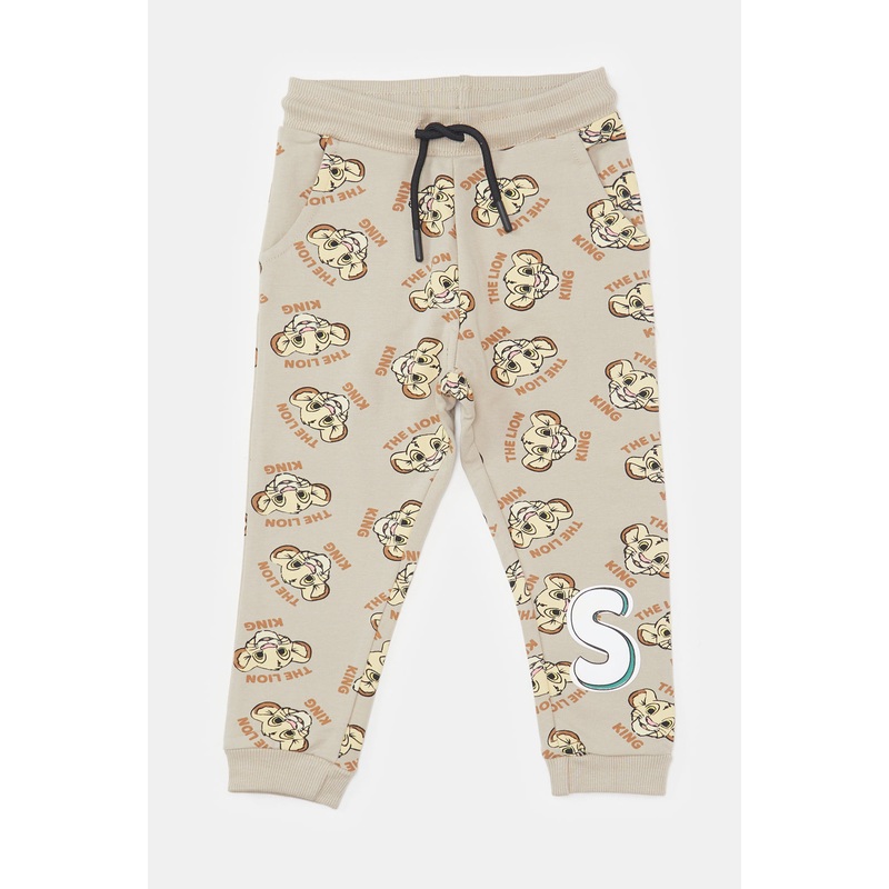 Infant Boys Beige Lion King Jogger Pants