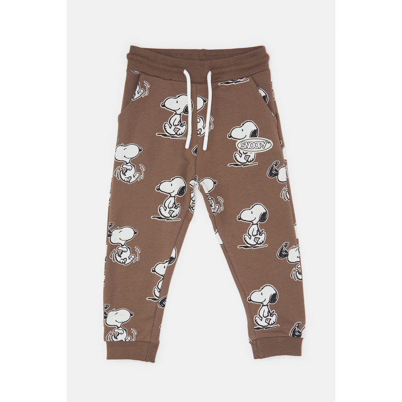 Infant Boys Brown Snoopy Jogger Pants