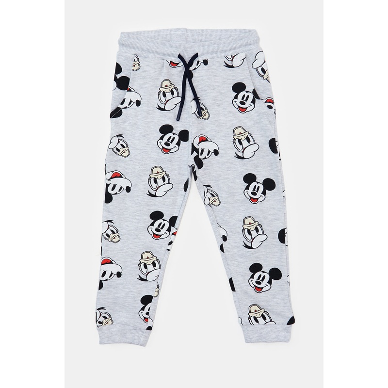Infant Boys Grey Mickey And Donald Jogger Pants
