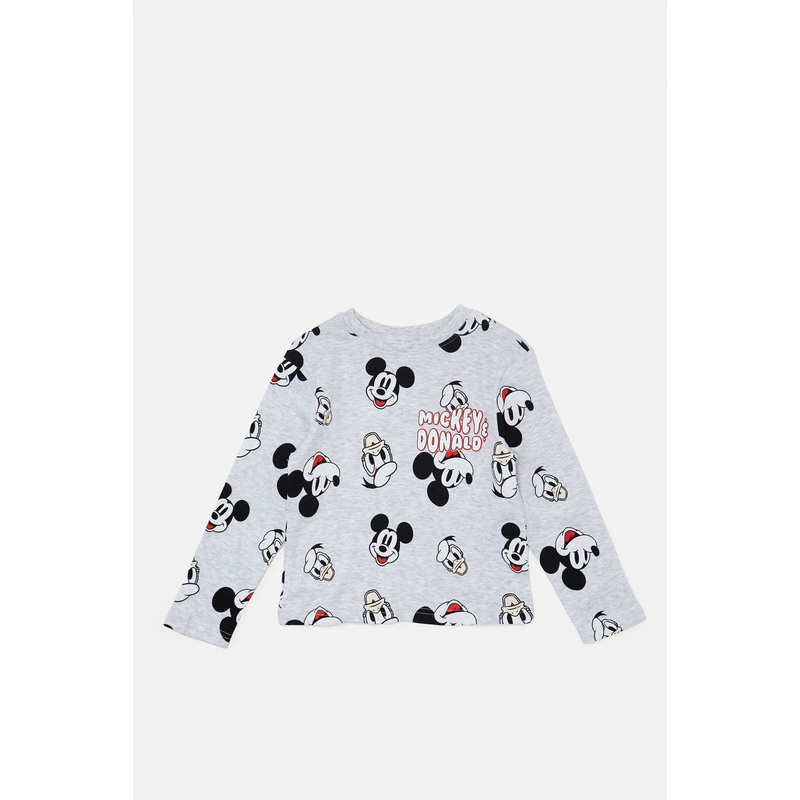 Infant Boys Grey Mickey And Donald T-Shirt