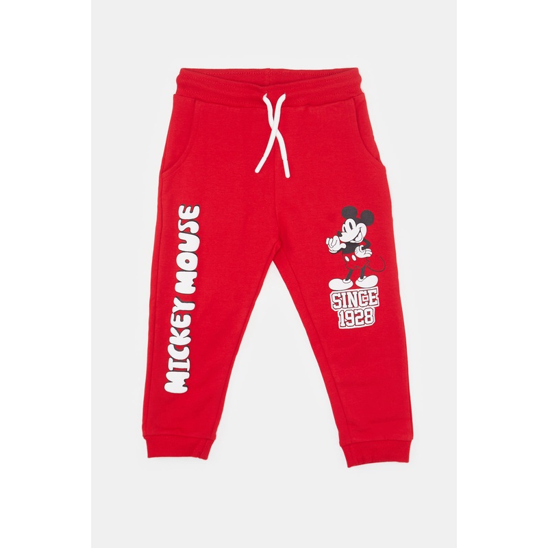 Infant Boys Red Mickey Mouse Jogger Pants