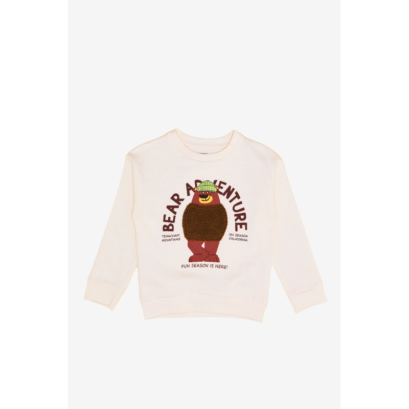 Infant Boys White Bear Fun Season Sweatshirt