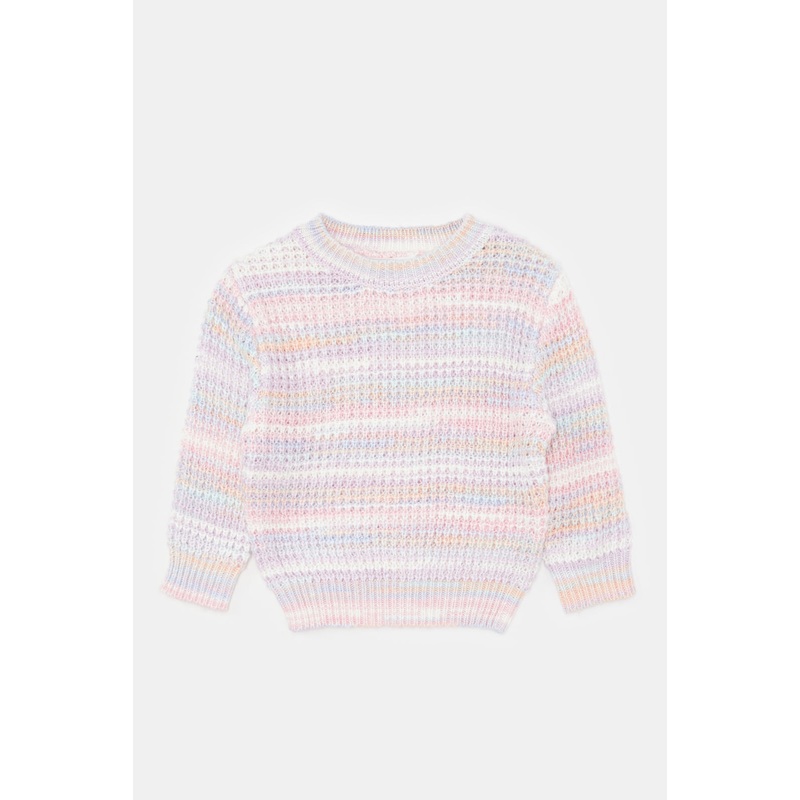 Infant Girls Multicolour Knitted Pullover