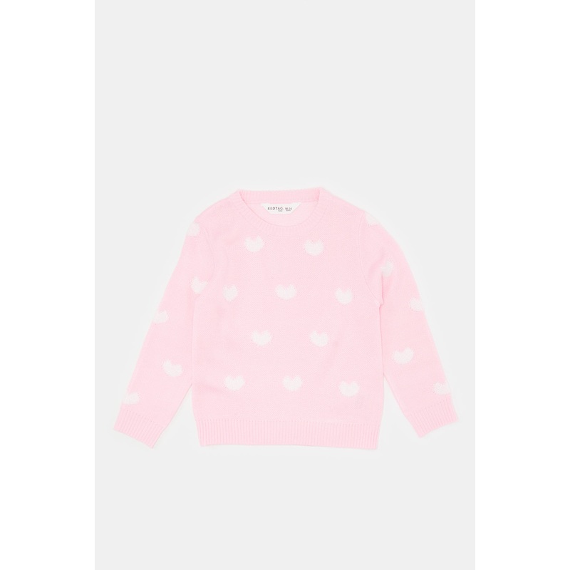 Infant Girls Pink Knitted Sweater