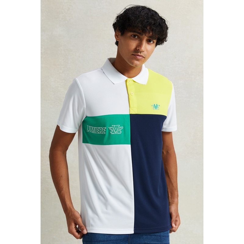 Men Multicolour Colour Block Polo Shirt
