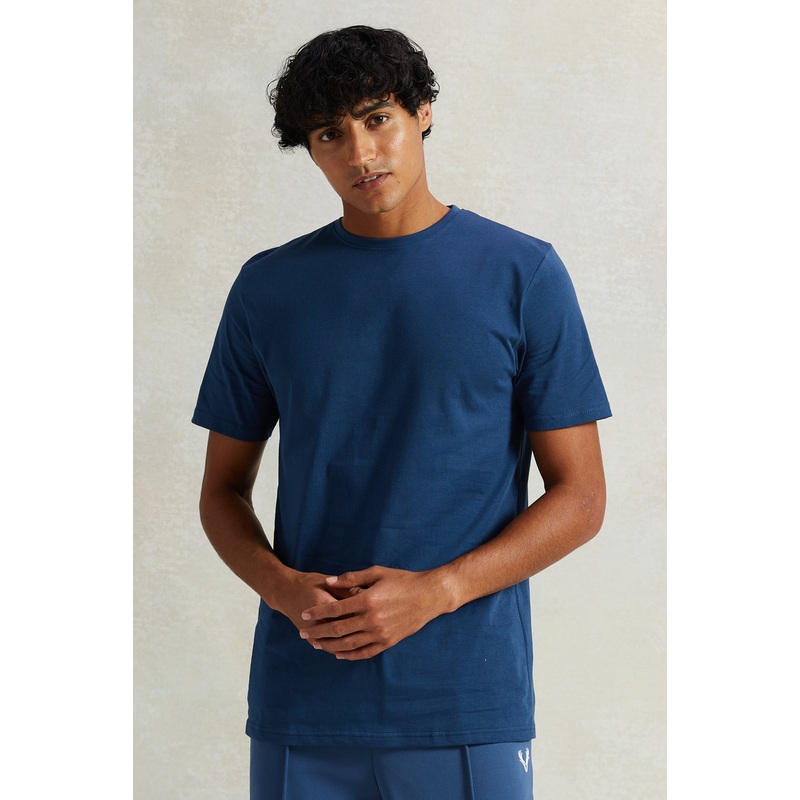 Men Navy Crew Neck T-Shirt|Small|Medium|Large|X-Large|XX-Large
