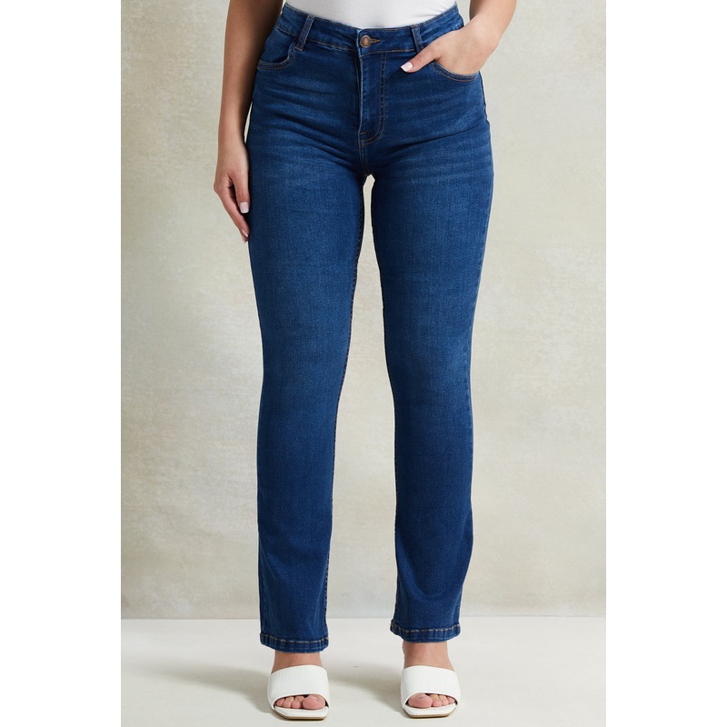 Women Navy Flared Jeans|UK8|UK10|UK12|UK14|UK16|UK18