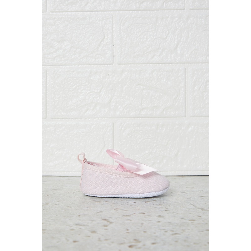 Baby Pink Bow Pram Shoes|0-6 Months|6-12 Months|12-18 Months