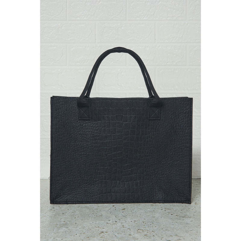 Black Jute Shopping Bag