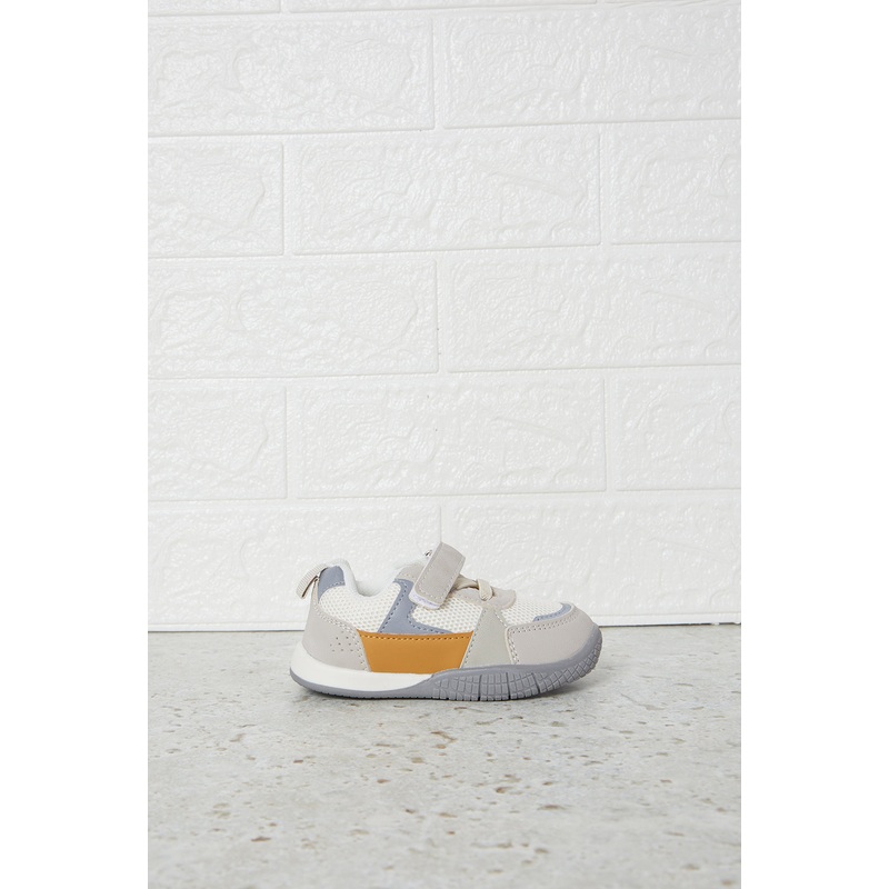 Infant Boys Grey Color Block Sneakers