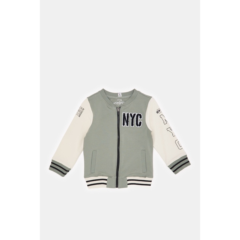 Infant Boys Grey Zip Through Sweatshirt