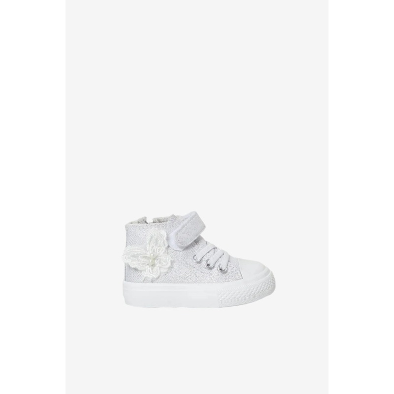 Infant Girls White Butterfly High Top Sneakers