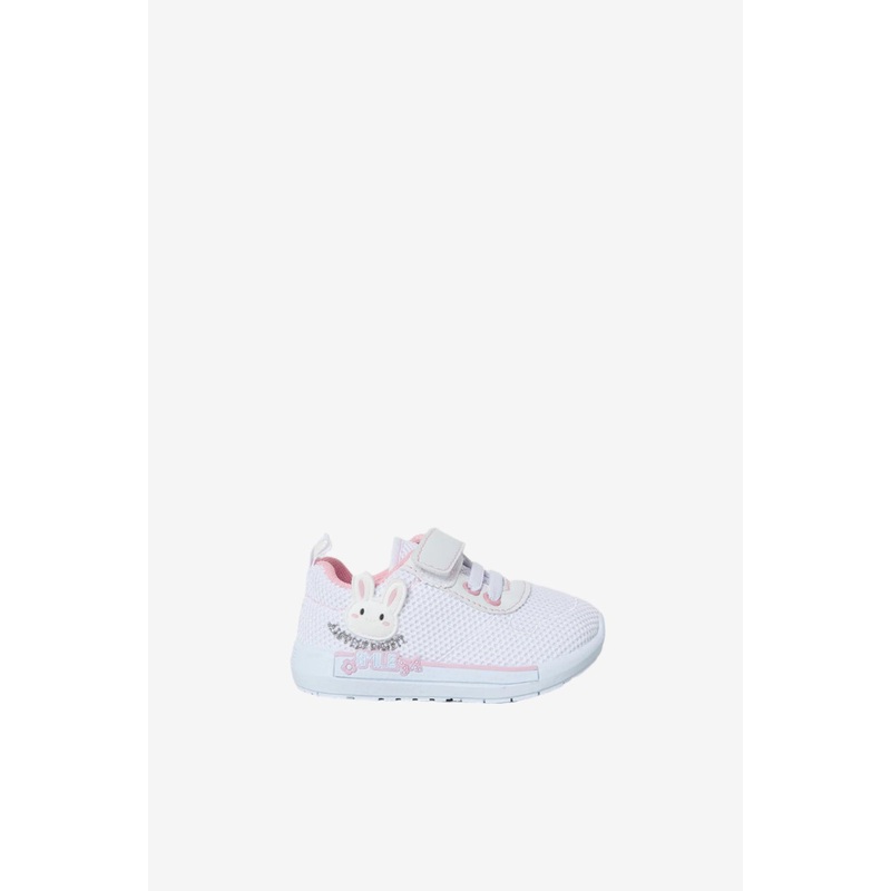 Infant Girls White Velcro Pump