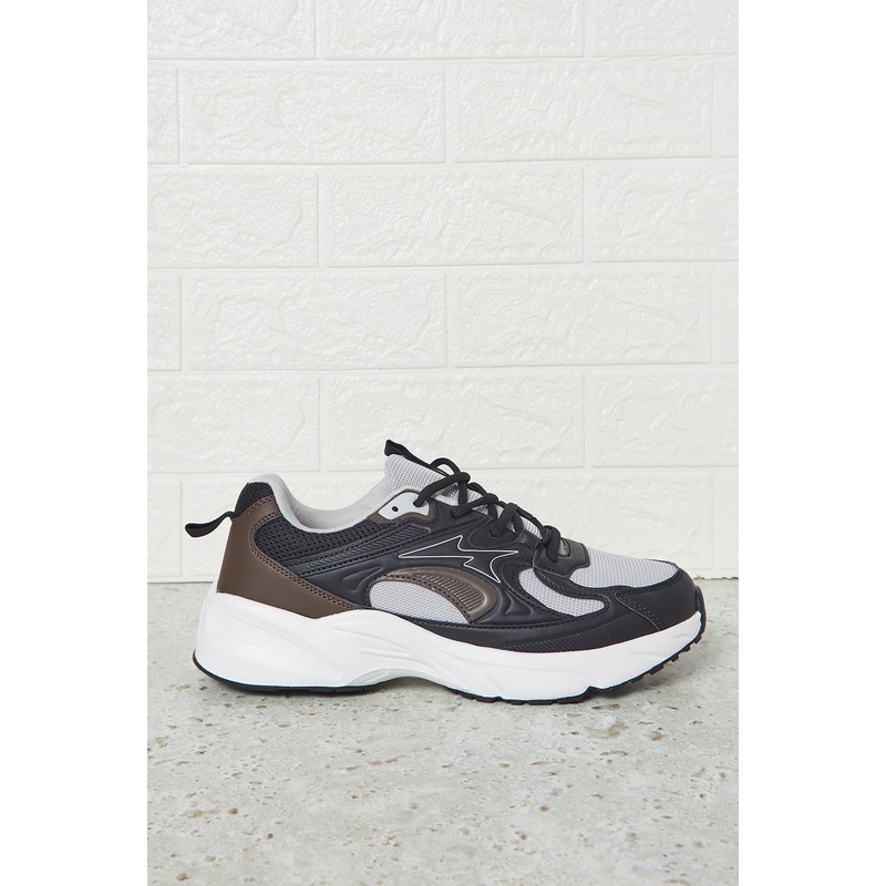 Men Black Color Block Sneakers