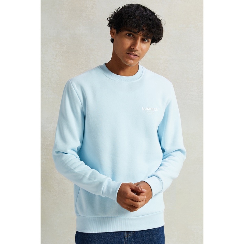Men Blue Crew Neck Sweatshirt|Small|Medium|Large|X-Large|XX-Large