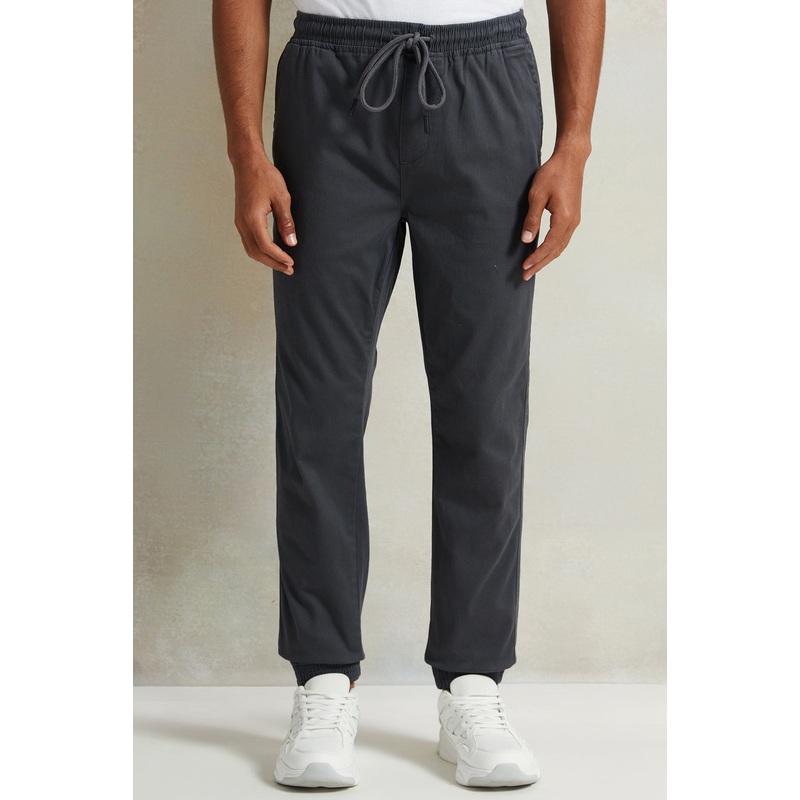 Men Grey Solid Twill Jogger|30 Waist|32 Waist|34 Waist|36 Waist|38 Waist