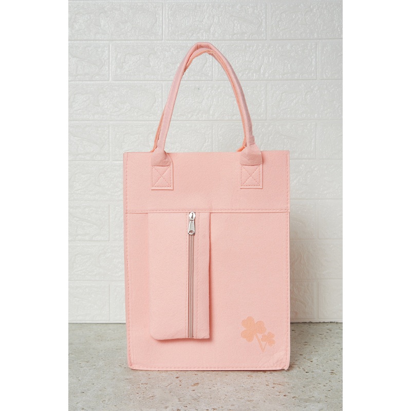 Pink Jute Shopping Bag