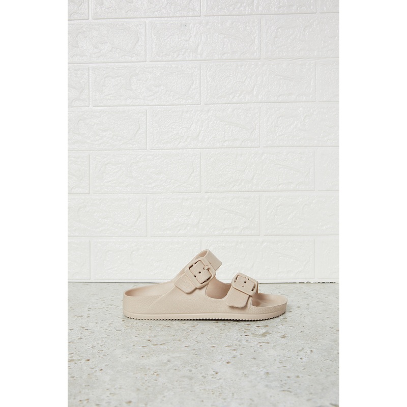 Senior Boys Beige Moulded Slide With Buckle