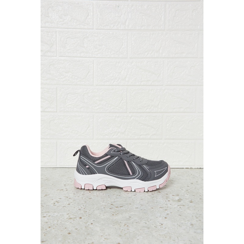 Senior Girls Grey Side Logo Trainer