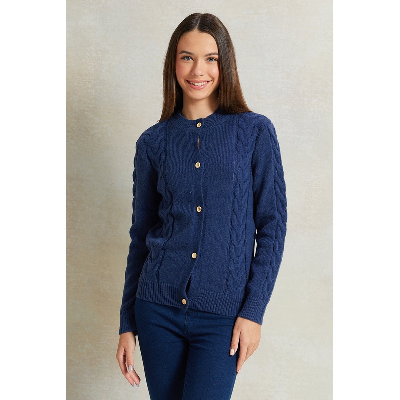 Senior Girls Navy Knitted Cardigan