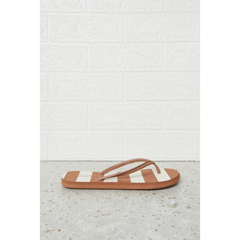 Women Brown Striped Flip Flop|EU36|EU37|EU38|EU39|EU40|EU41