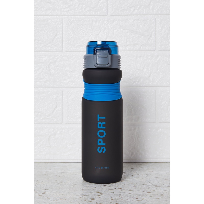 Blue And Black Printed Water Bottle(700ml)