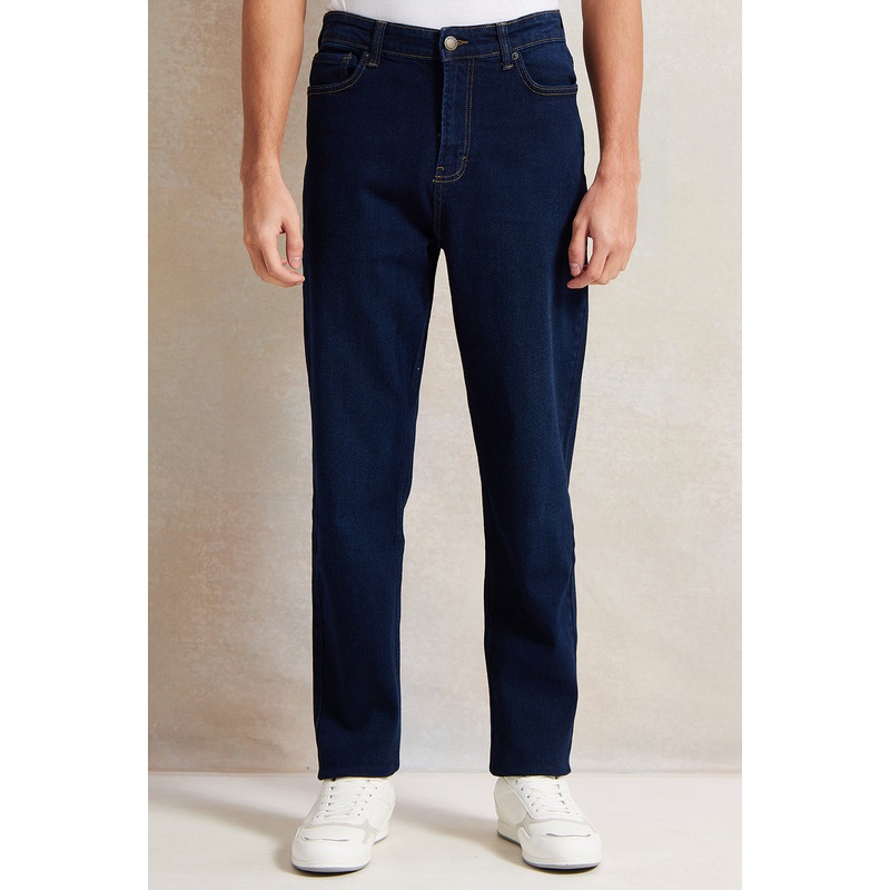 Men Navy Basic 5 Pocket Jeans|30 Waist|32 Waist|34 Waist|36 Waist|38 Waist