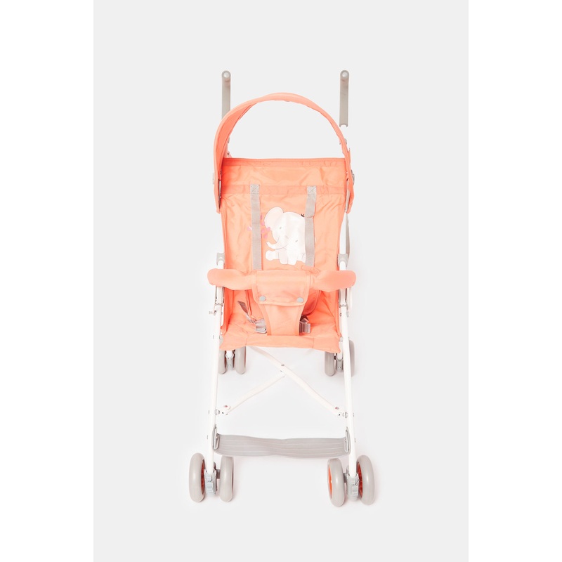 Orange Elephant Baby Stroller With Round Canopy
