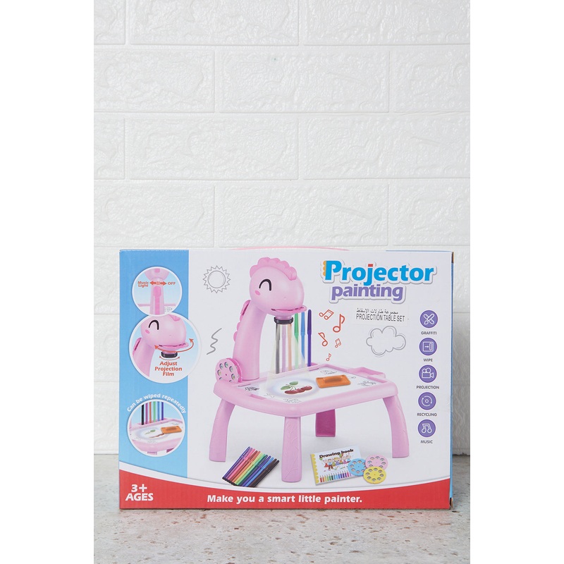 Pink Projection Desk With 12 Colour