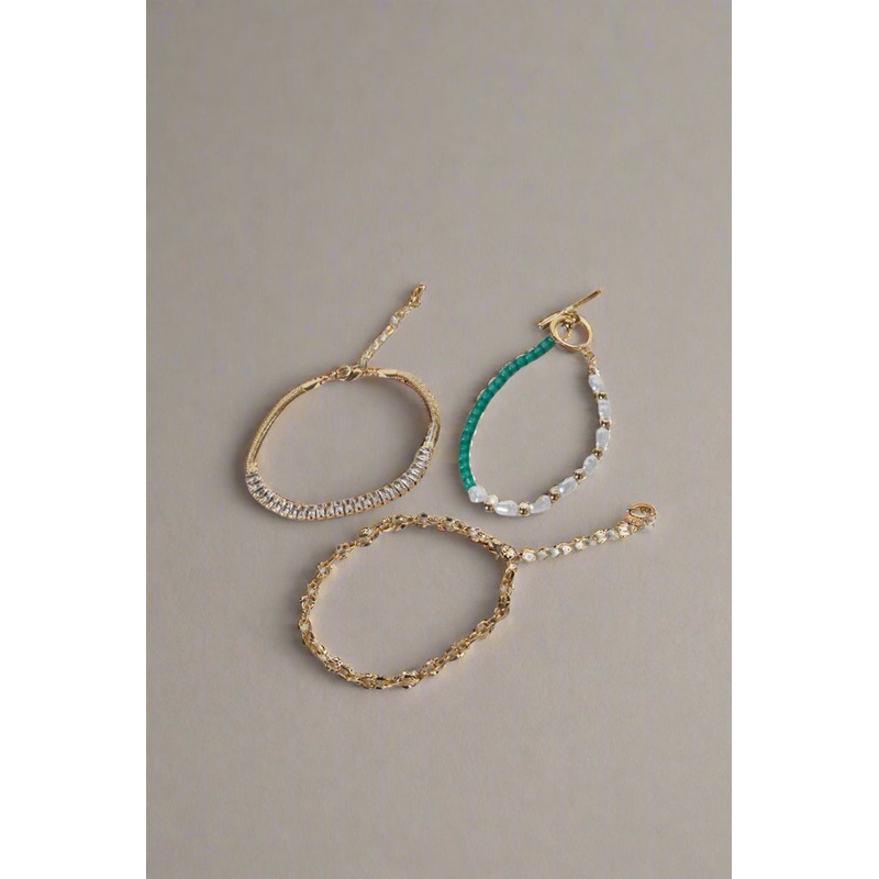 Women Assorted Embellished Bracelet Set (3 Piece)