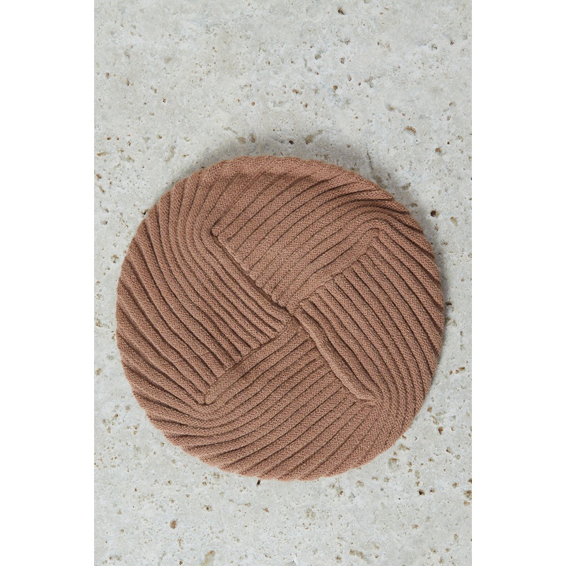 Women Beige Knitted Cap