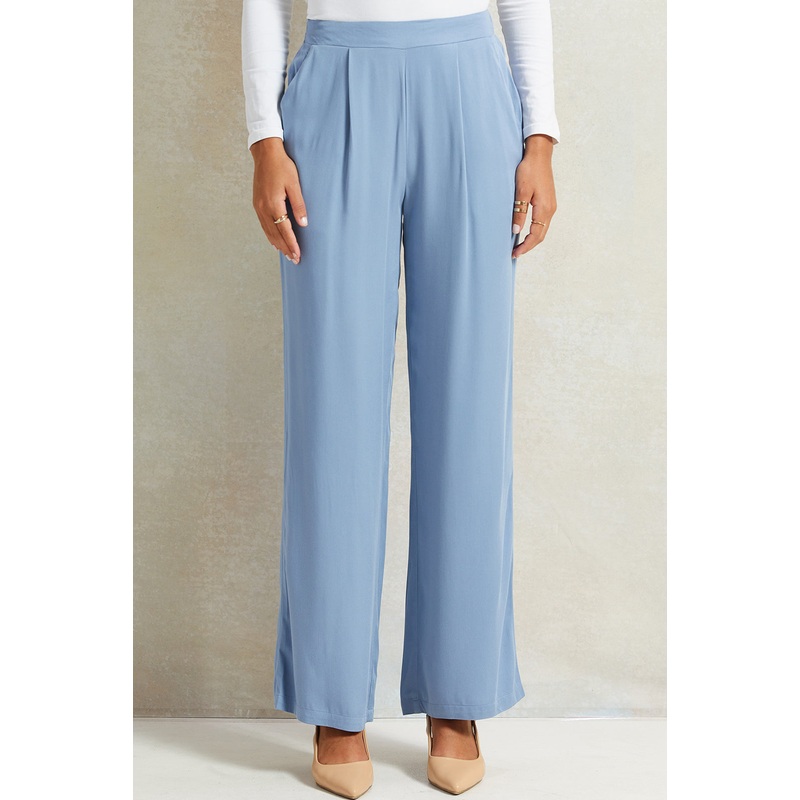 Women Blue Wide Leg Trousers|UK8|UK10|UK12|UK14|UK16|UK18
