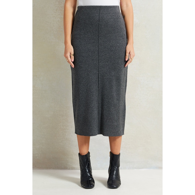 Women Charcoal Knitted Skirt|UK8|UK10|UK12|UK14|UK16|UK18
