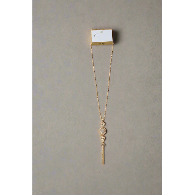 Women Gold Embellished Long Necklace