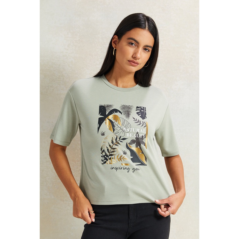 Women Mint Printed T-Shirt|UK8|UK10|UK12|UK14|UK16|UK18