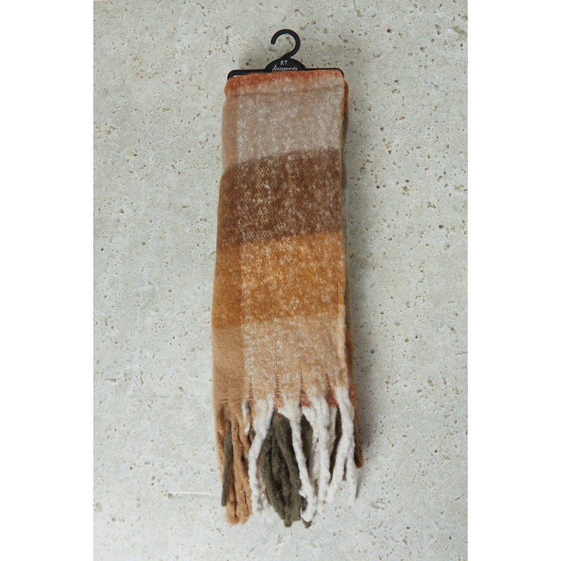 Women Multicolour Knitted Blanket Scarf