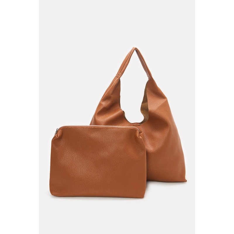 Women Tan Soft Handbag