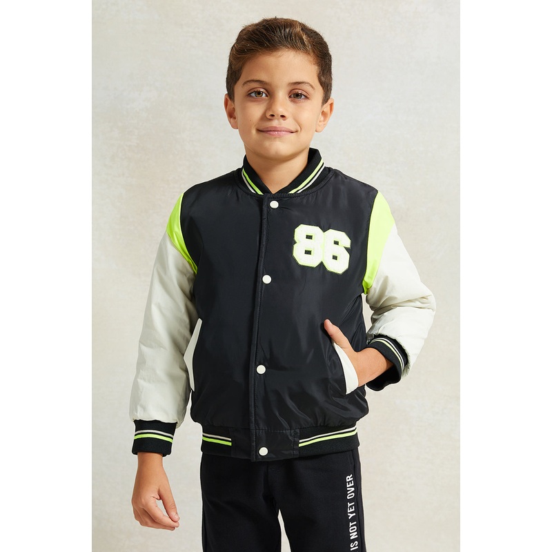 Boys Multicolour Printed  Baseball Jacket