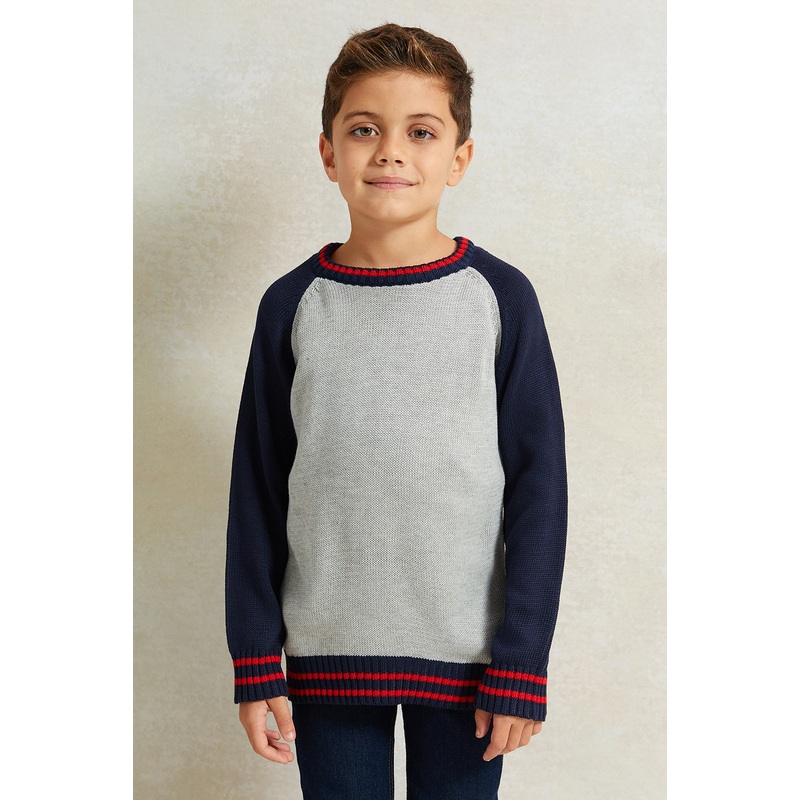 Boys Multicolour Solid Sweater