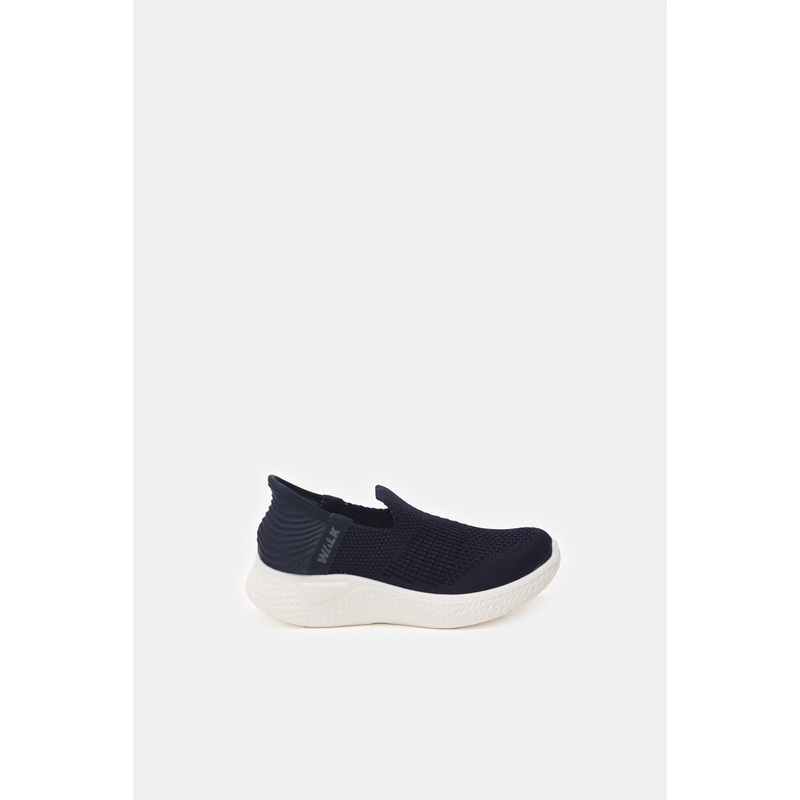 Boys Navy Easy Slip-On Sneakers