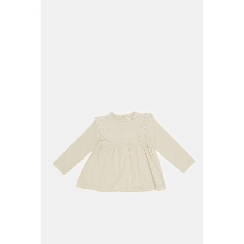 Infant Girls Ivory Lace T-Shirt