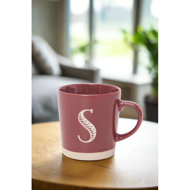 Red Glaze Alphabet Mug -S (13oz)