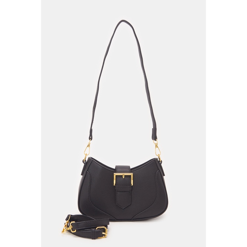 Women Black Solid Handbag