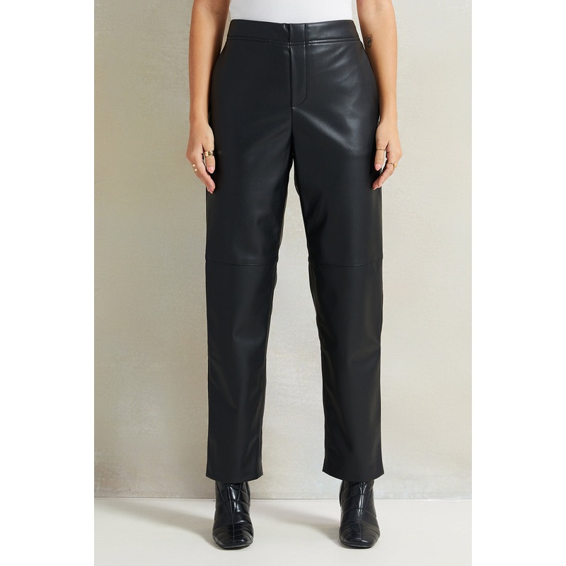 Women Black Straight Fit Pants