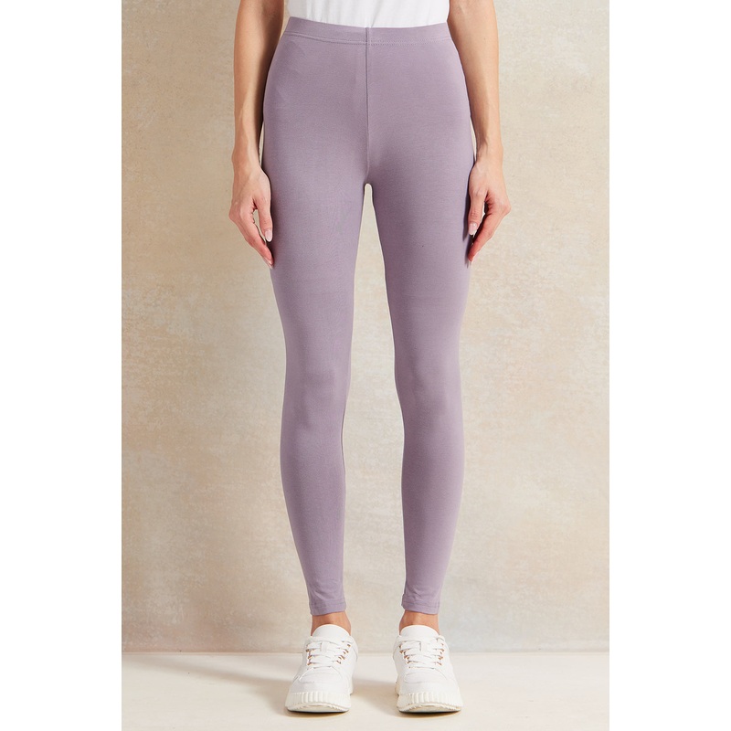 Women Lilac Long Length Leggings