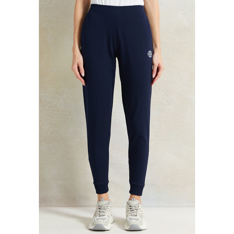 Women Navy Placement Print Joggers