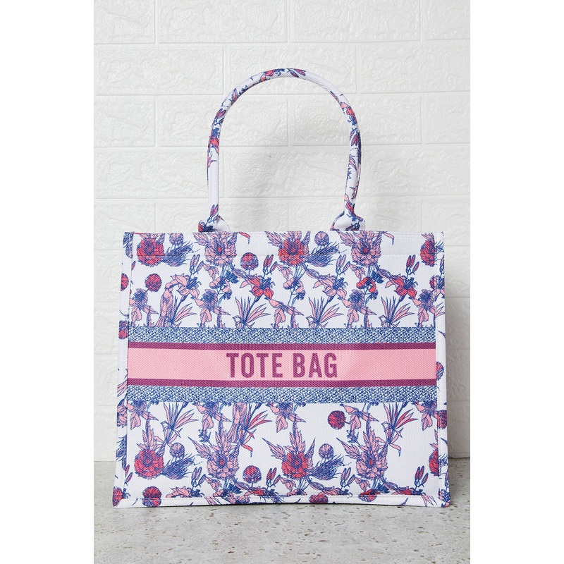 Women Purple Printed Tote Bag