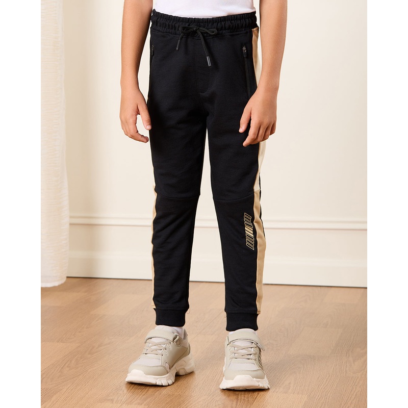 Boys Black Zip Pocket Active Pants