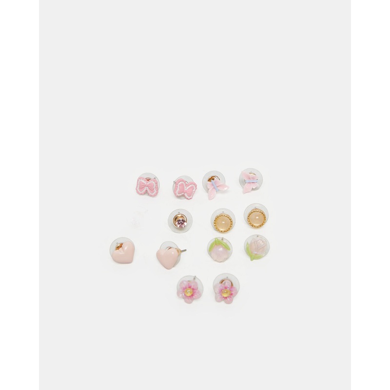 Girls Assorted Embellished Studs (7 Pairs)