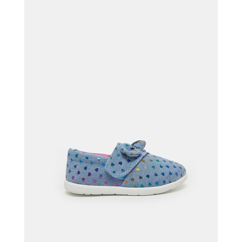 Infant Girls Blue Double Strap Sneaker